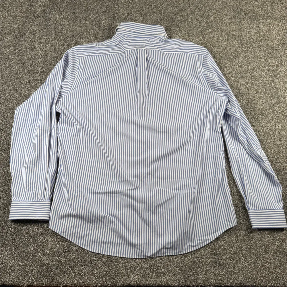 Polo Ralph Lauren Button Down XXL Blue White Striped Slim Fit Performance Shirt